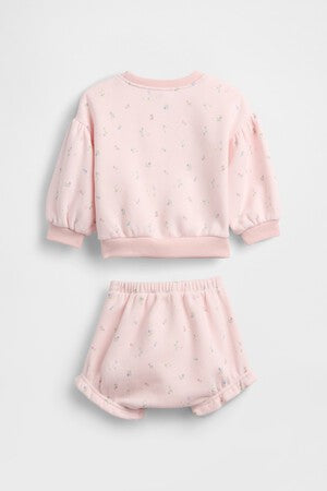 Baby VintageSoft Floral Logo Outfit Set