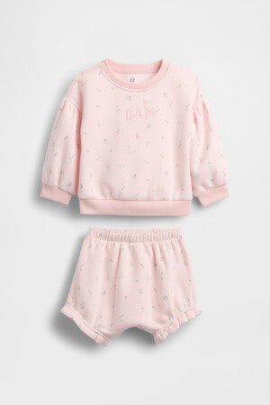Baby VintageSoft Floral Logo Outfit Set