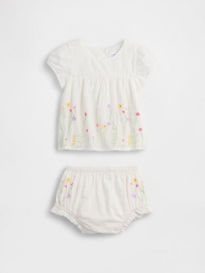Baby Embroidered Floral Outfit Set - SP26 FLORAL EMBRO / 12-18M