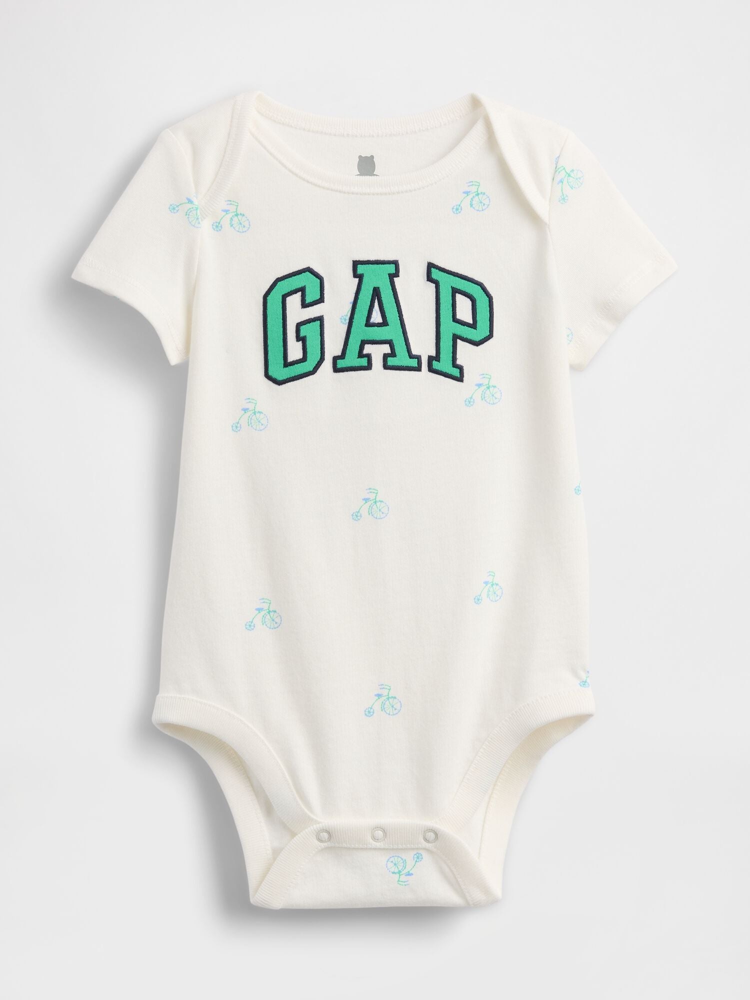 Baby First Favorites Organic Cotton Logo Bodysuit - NEW OFF WHITE / 12-18M