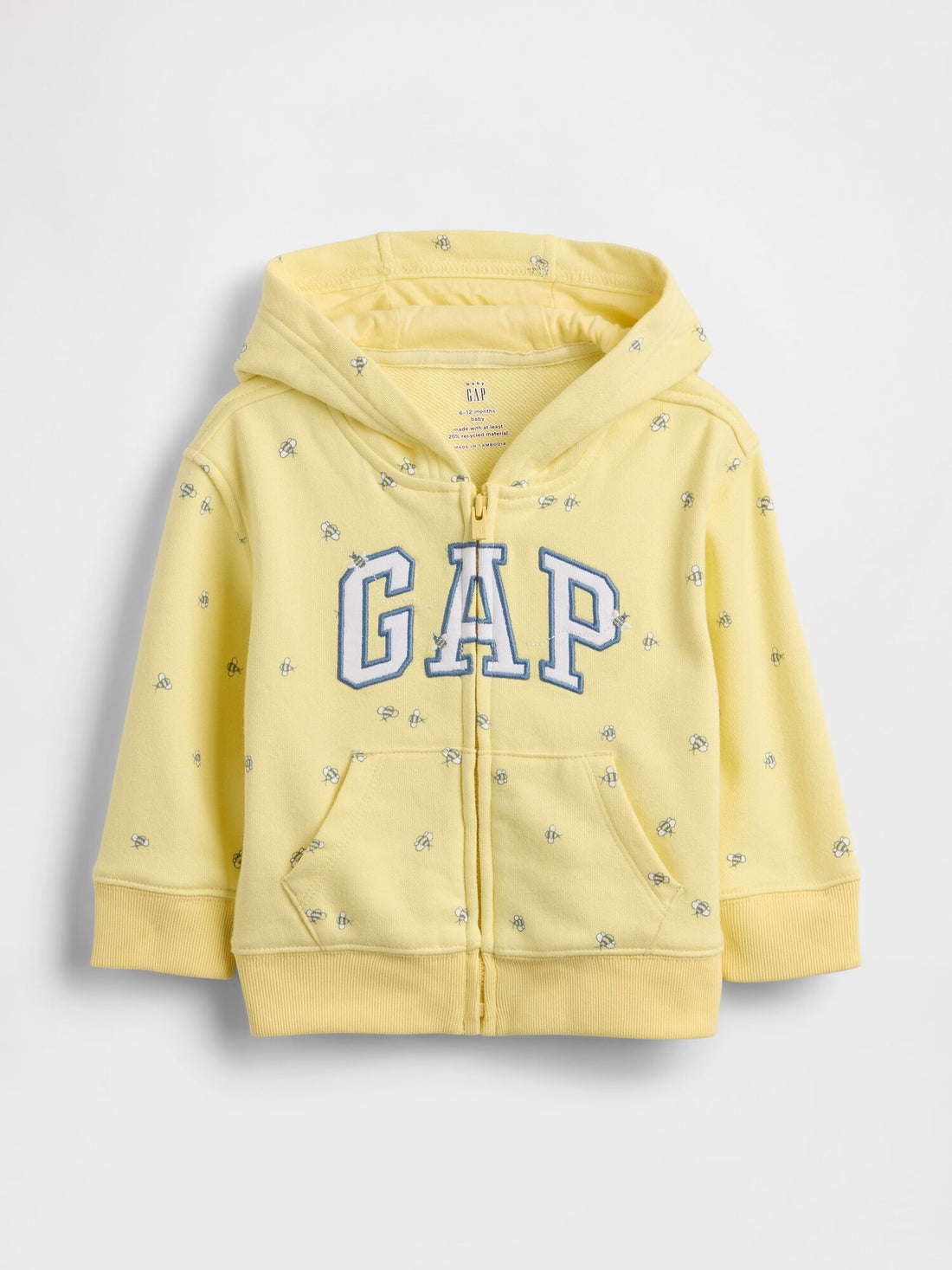 Baby VintageSoft Terry Gap Logo Zip Hoodie - SPRING YELLOW / 12-18M