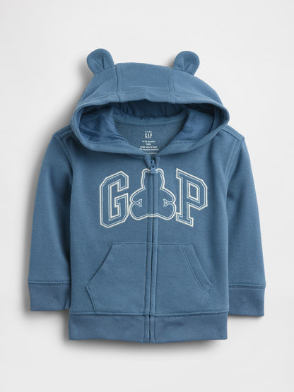 Baby VintageSoft Terry Gap Logo Zip Hoodie - BAINBRIDGE BLUE / 12-18M