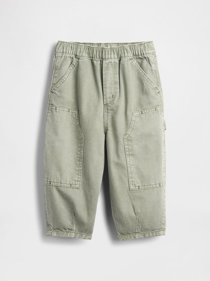 Baby &amp; Toddler Pull-On Barrel Carpenter Jeans - SAGE / 12-18M