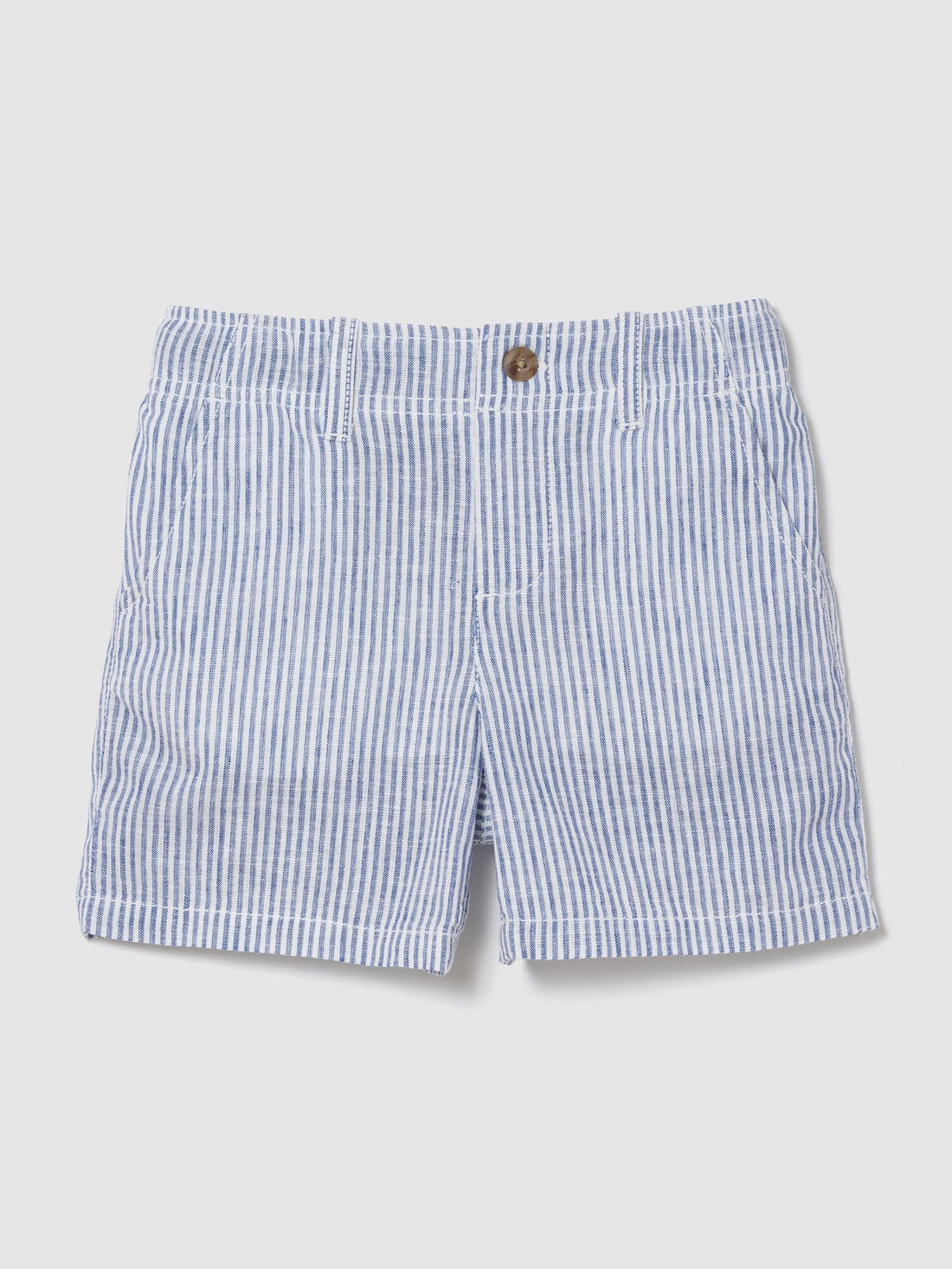 Baby &amp; Toddler Linen-Cotton Shorts - BLUE RAILROAD STRIPE / 12-18M