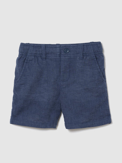 Baby &amp; Toddler Linen-Cotton Shorts - BAINBRIDGE BLUE / 12-18M