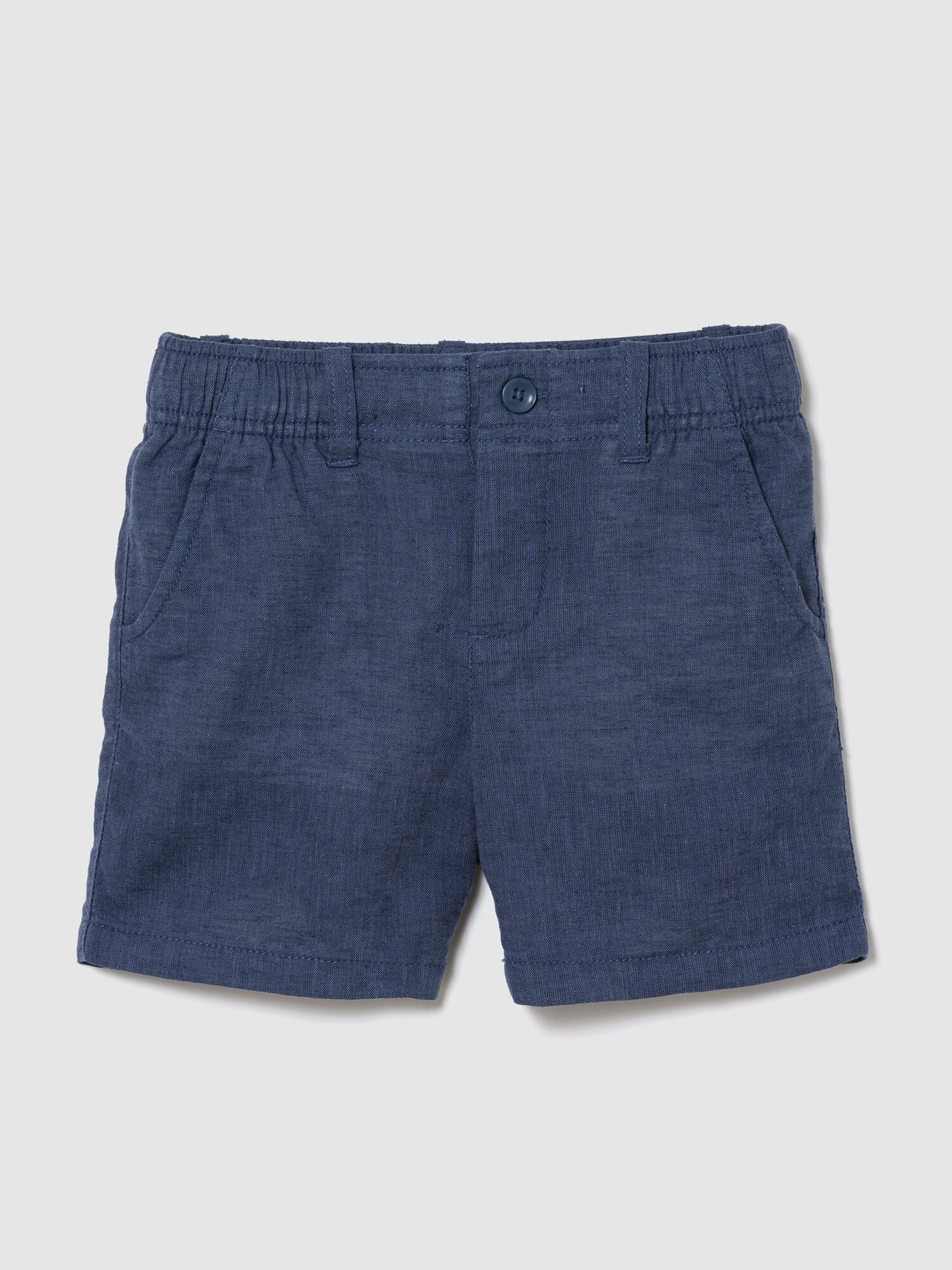 Baby &amp; Toddler Linen-Cotton Shorts - BAINBRIDGE BLUE / 12-18M
