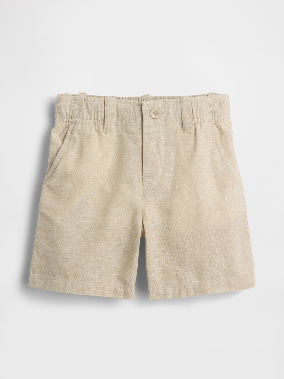 Baby & Toddler Linen-Cotton Shorts - ICONIC KHAKI / 12-18M