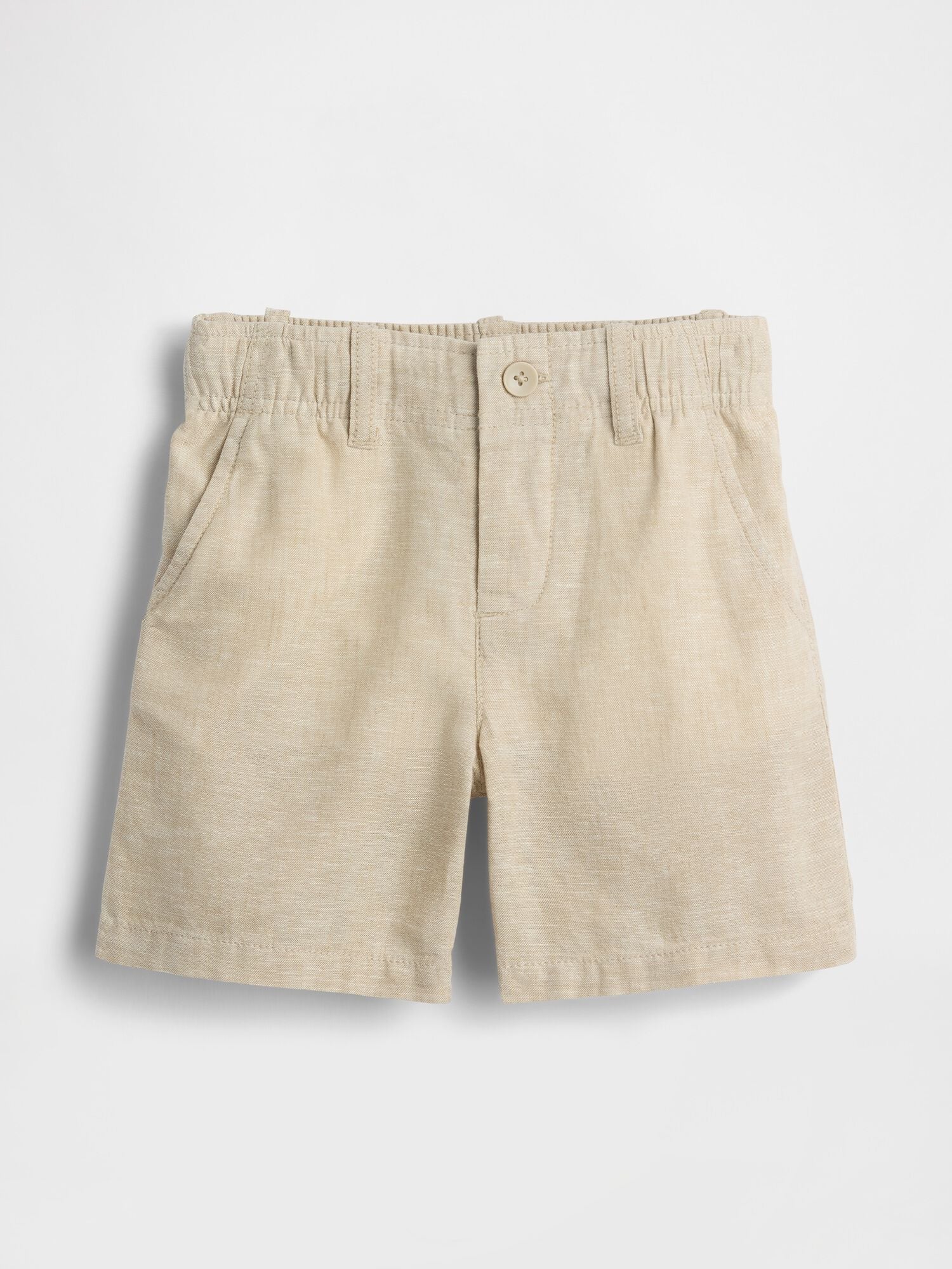 Baby &amp; Toddler Linen-Cotton Shorts - ICONIC KHAKI / 12-18M