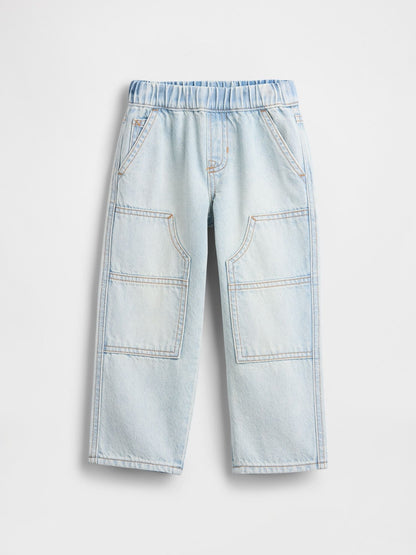 Baby &amp; Toddler Pull-On Baggy Carpenter Jeans - MEDIUM WASH / 12-18M
