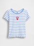Baby & Toddler Embroidered Logo Rib T-Shirt - SHIRTING BLUE / 12-18M