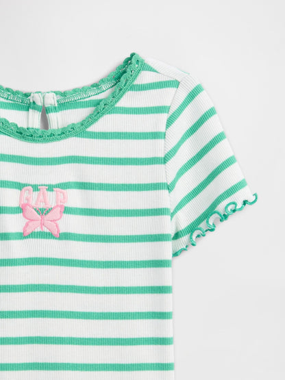 Baby &amp; Toddler Embroidered Logo Rib T-Shirt