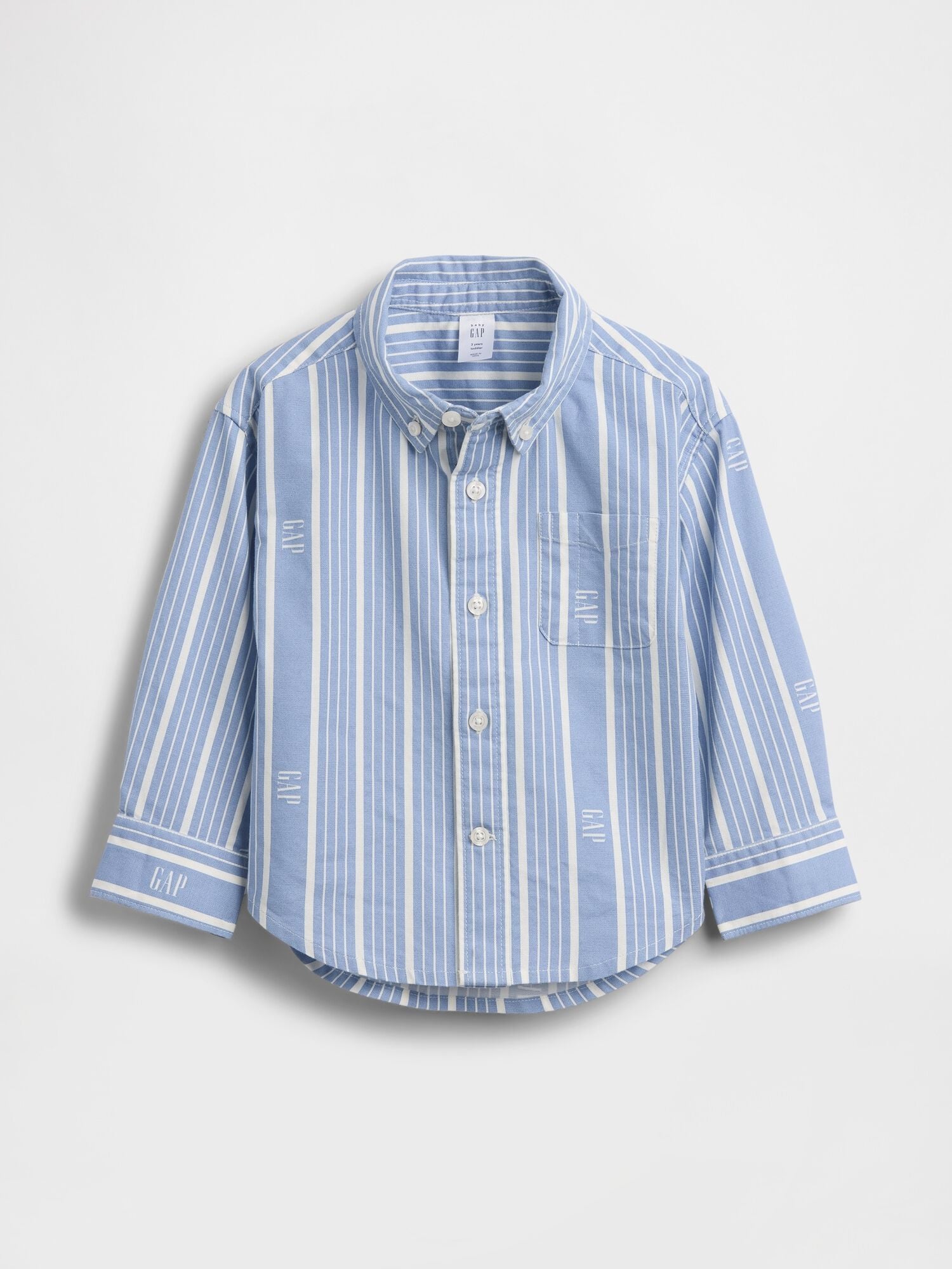 Baby &amp; Toddler Gap Logo Oxford Big Shirt - SHIRTING BLUE / 12-18M