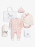 The Little Tailor Pink Welcome Little Baby 100% Cotton Gift Set 4 Piece
