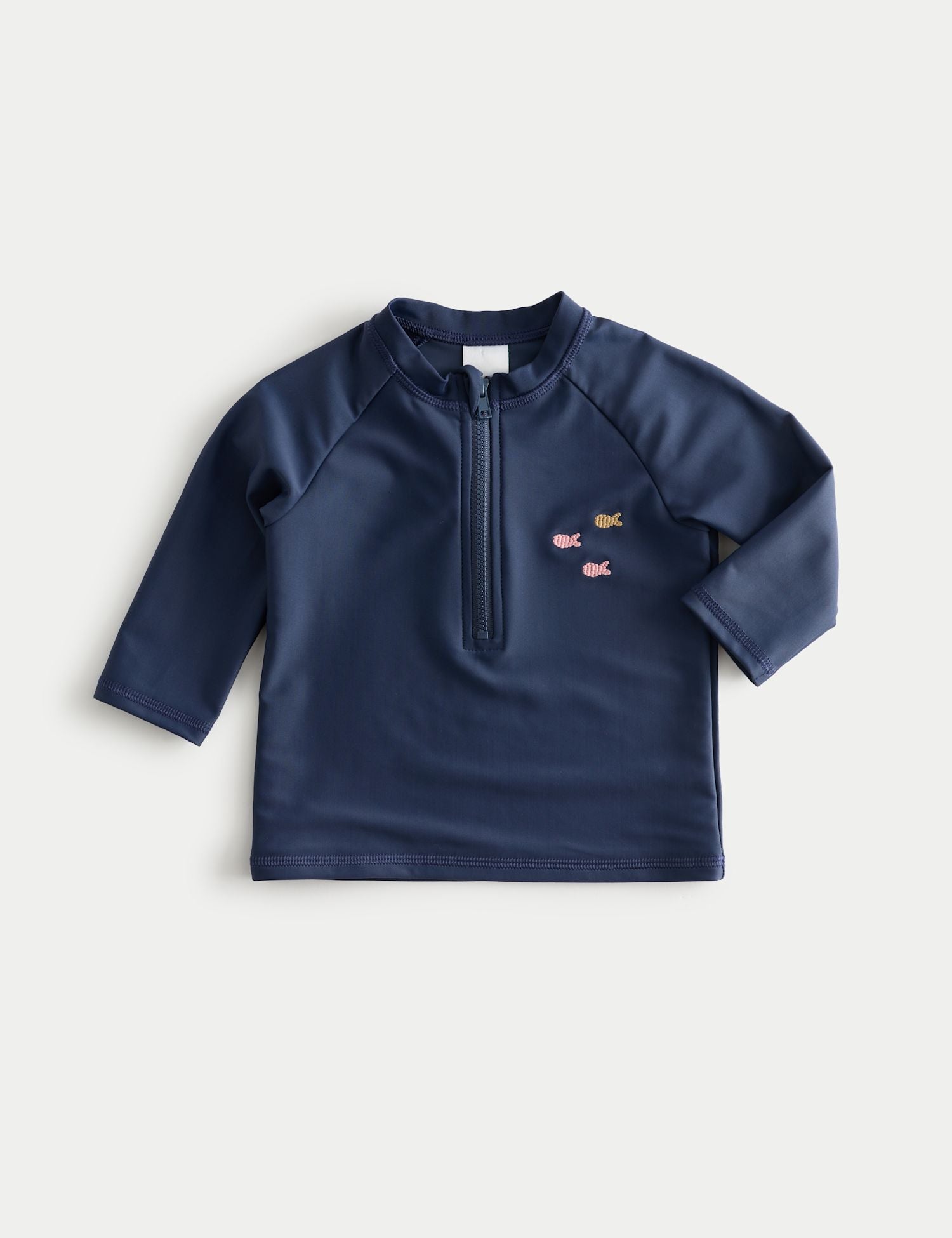 Fish Embroidery Rash Vest (0 Mths - 5 Yrs) - NAVY MIX / 12-18 Months
