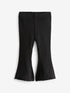 Black Rib Flare Leggings (3mths-7yrs) - Size 3-6 Months (62-68cm) - Black Rib Flare