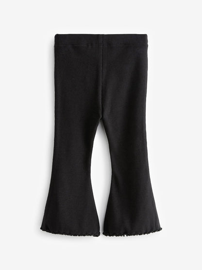 Black Rib Flare Leggings (3mths-7yrs) - Size 3-6 Months (62-68cm)
