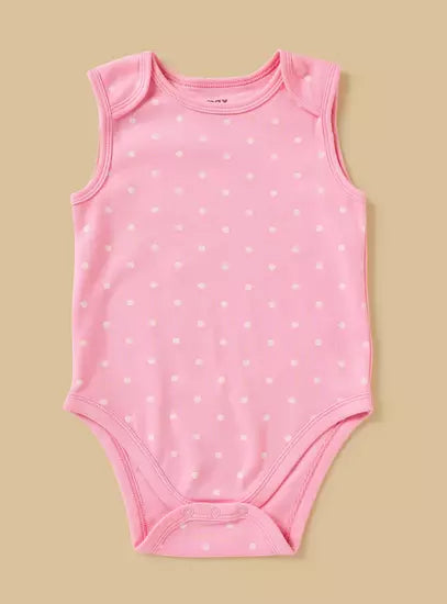 Pack of 3 - Printed Sleeveless Bodysuit
