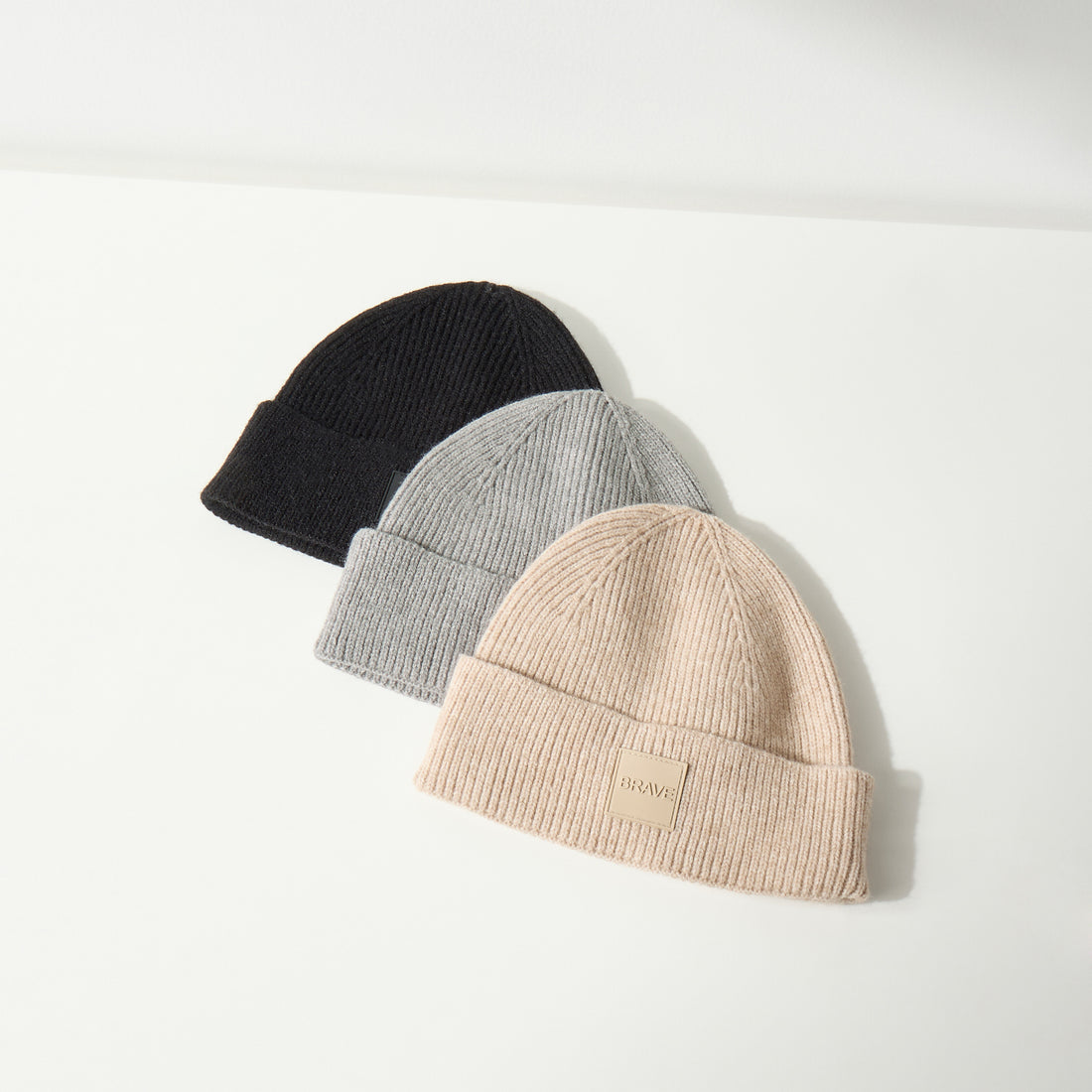 Pack of 3 - Logo Applique Beanie Cap - Multicolour