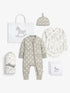 The Little Tailor White Welcome Little Baby 100% Cotton Gift Set 4 Piece - White / Up To 3 Months (50 - 62cm)