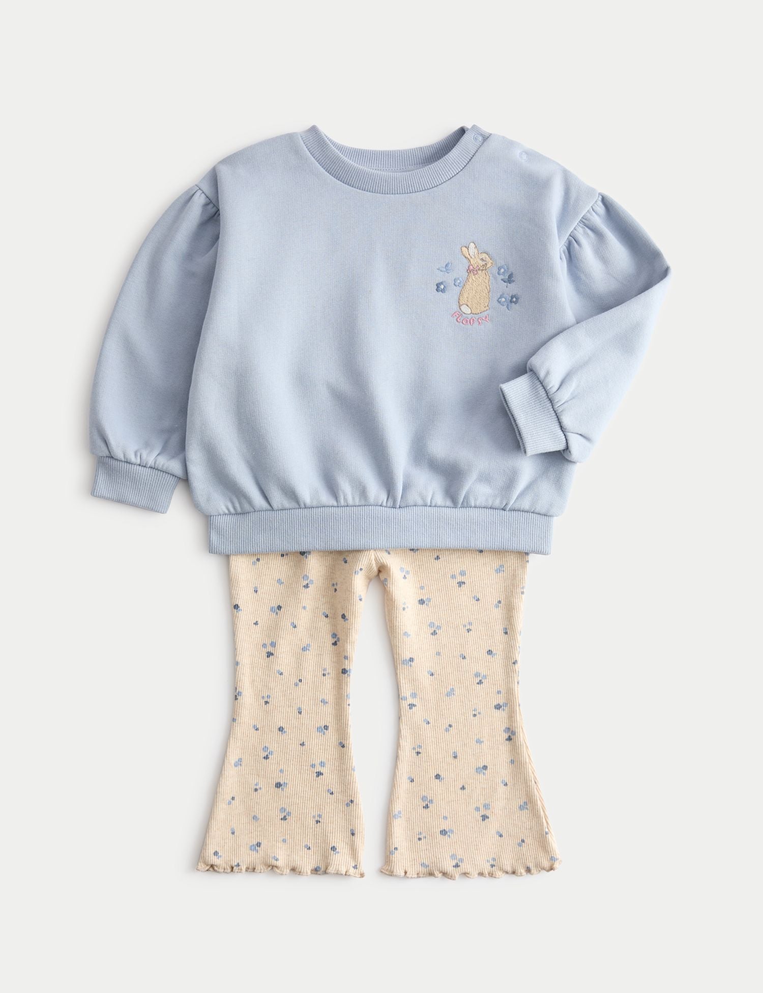 2pc Cotton Rich Peter Rabbit™ Outfit (0 Mths-3 Yrs) - BLUE MIX / 12-18 Months