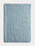 Pure Cotton Knitted Shawl - LIGHT DUCK EGG / 1SIZE