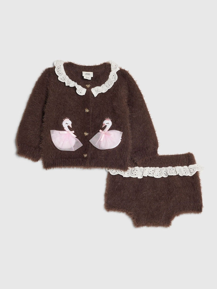 River Island Brown Swan Caridgan &amp;