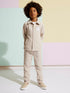 River Island Natural Button Through Jacket & Joggers Set