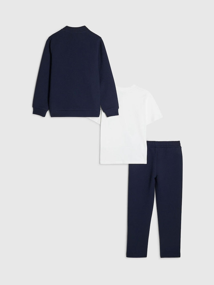 River Island Blue Bomber Jacket &amp; Joggers Set