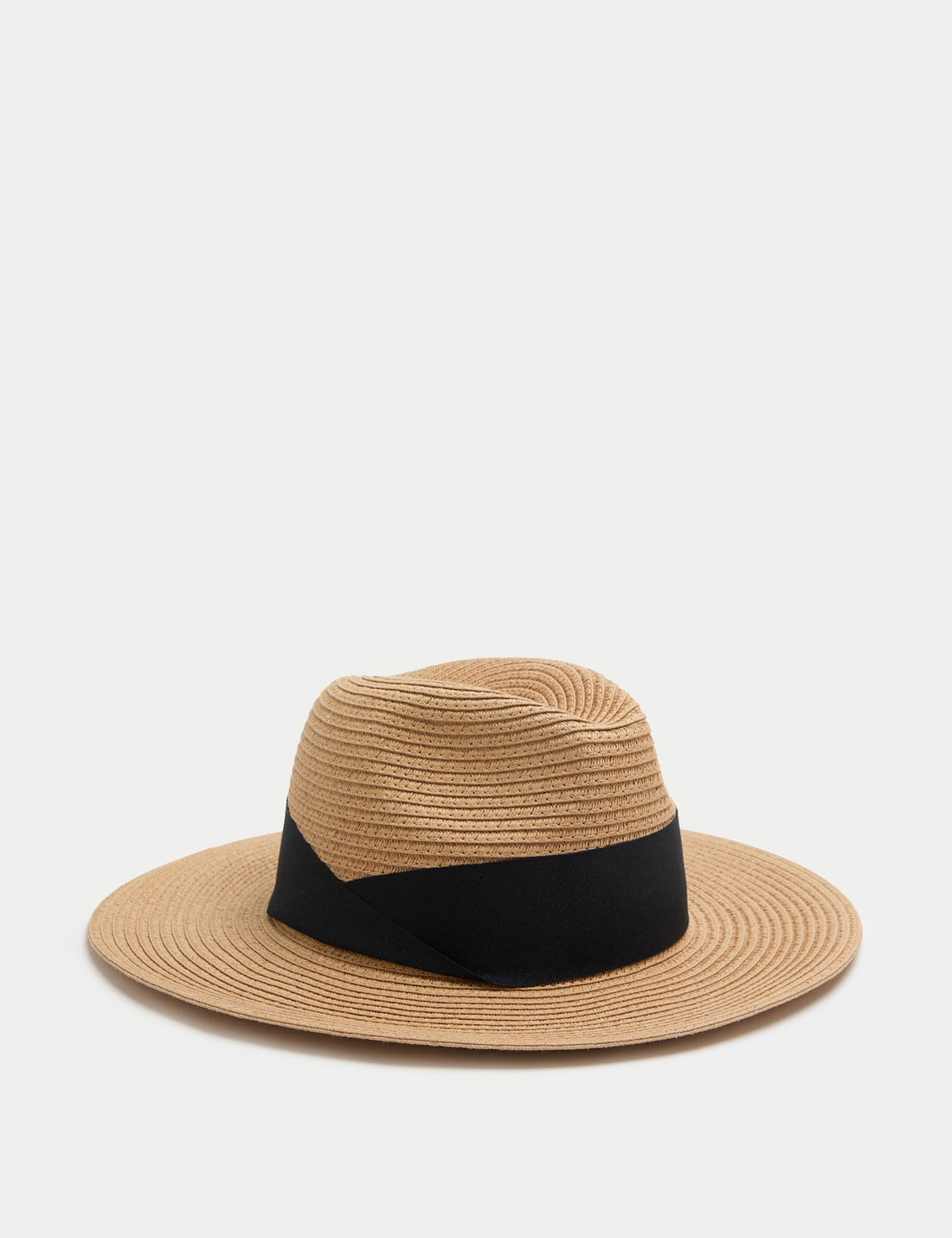 Paper Straw Fedora Hat - NATURAL / Medium-Large