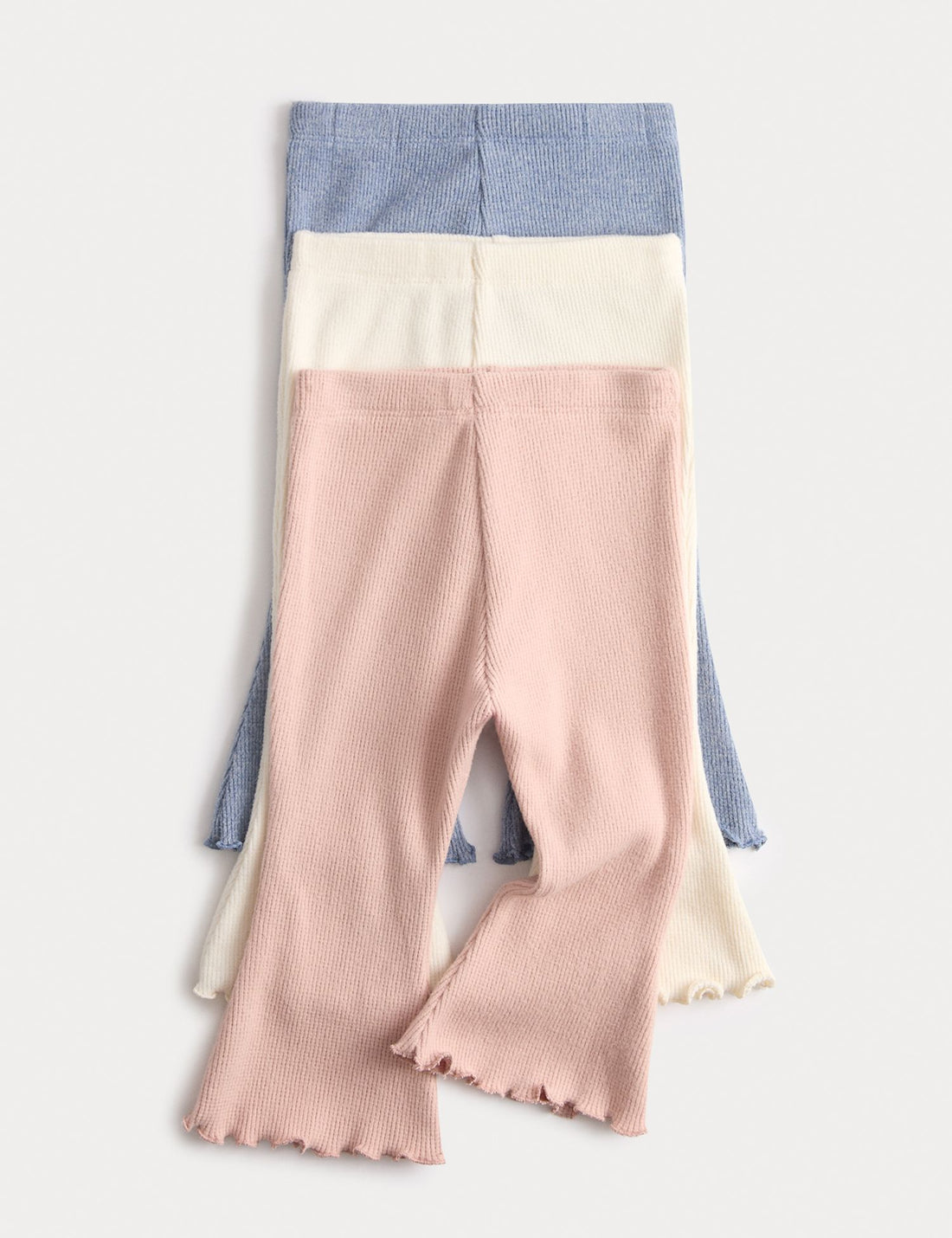 3 Pack Waffle Kickflare Leggings (0-3 Yrs) - PINK MIX / 0-3 Months