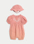 2pc Pure Cotton Peter Rabbit ™ Romper Outfit (0-3 Yrs) - CORAL / 12-18 Months