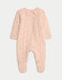 Pure Cotton 2.5 Tog Double Zip Sleepsuit (0-12 Mths) - PINK MIX / 0-3 Months