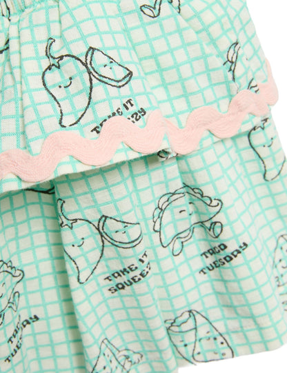 2 Piece Pure Cotton Taco Top &amp; Trouser Outfit (0-5 Yrs)