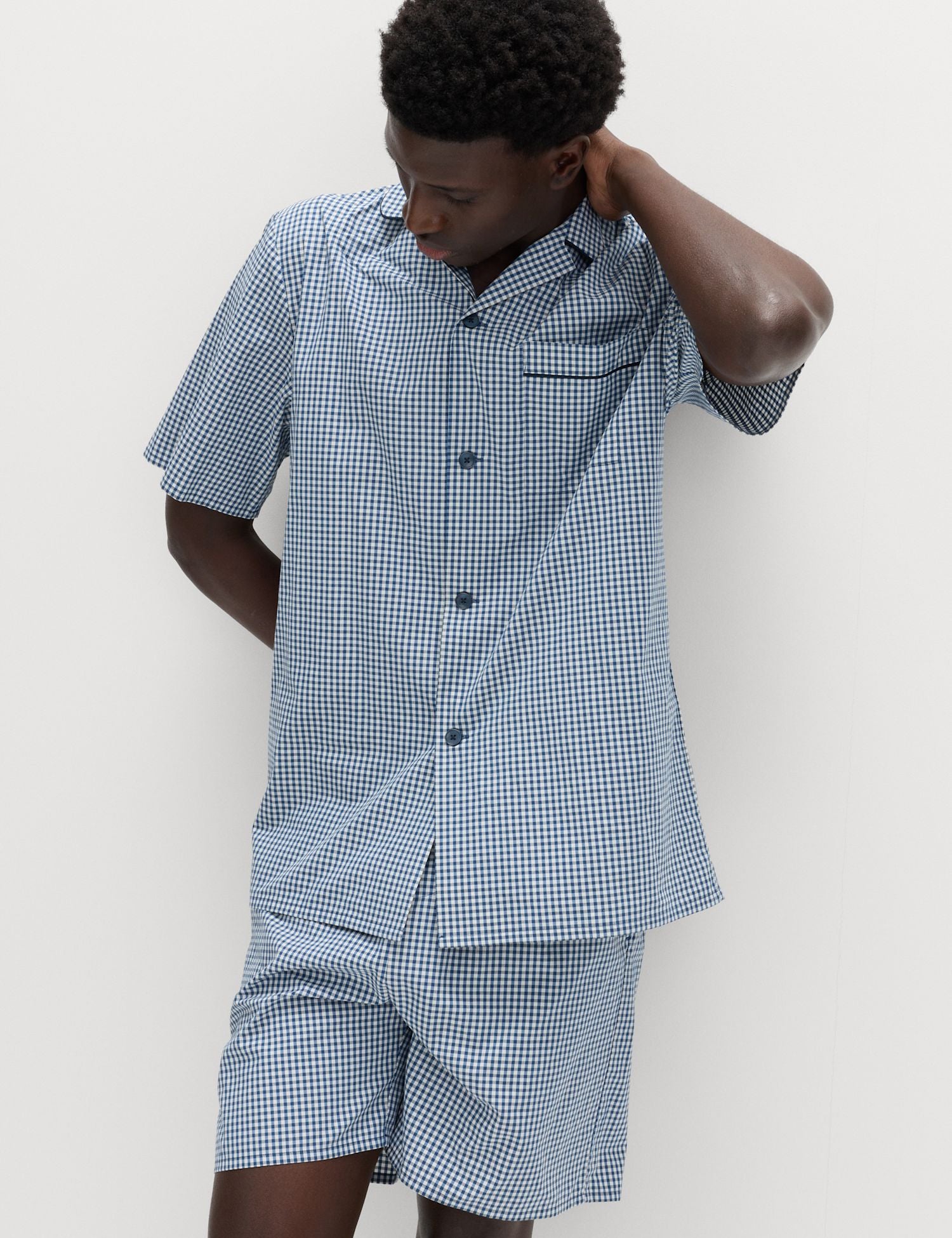 Pure Cotton Gingham Pyjama Set