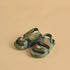 Dinosaur Print Sandals with Hook and Loop Closure - Green / 24-25