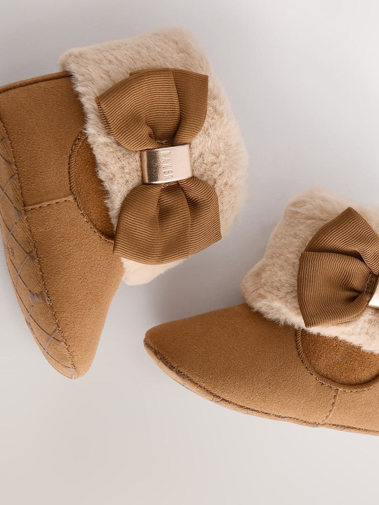 Baker by Ted Baker Baby Girls Faux Fur Trim Padders Boots