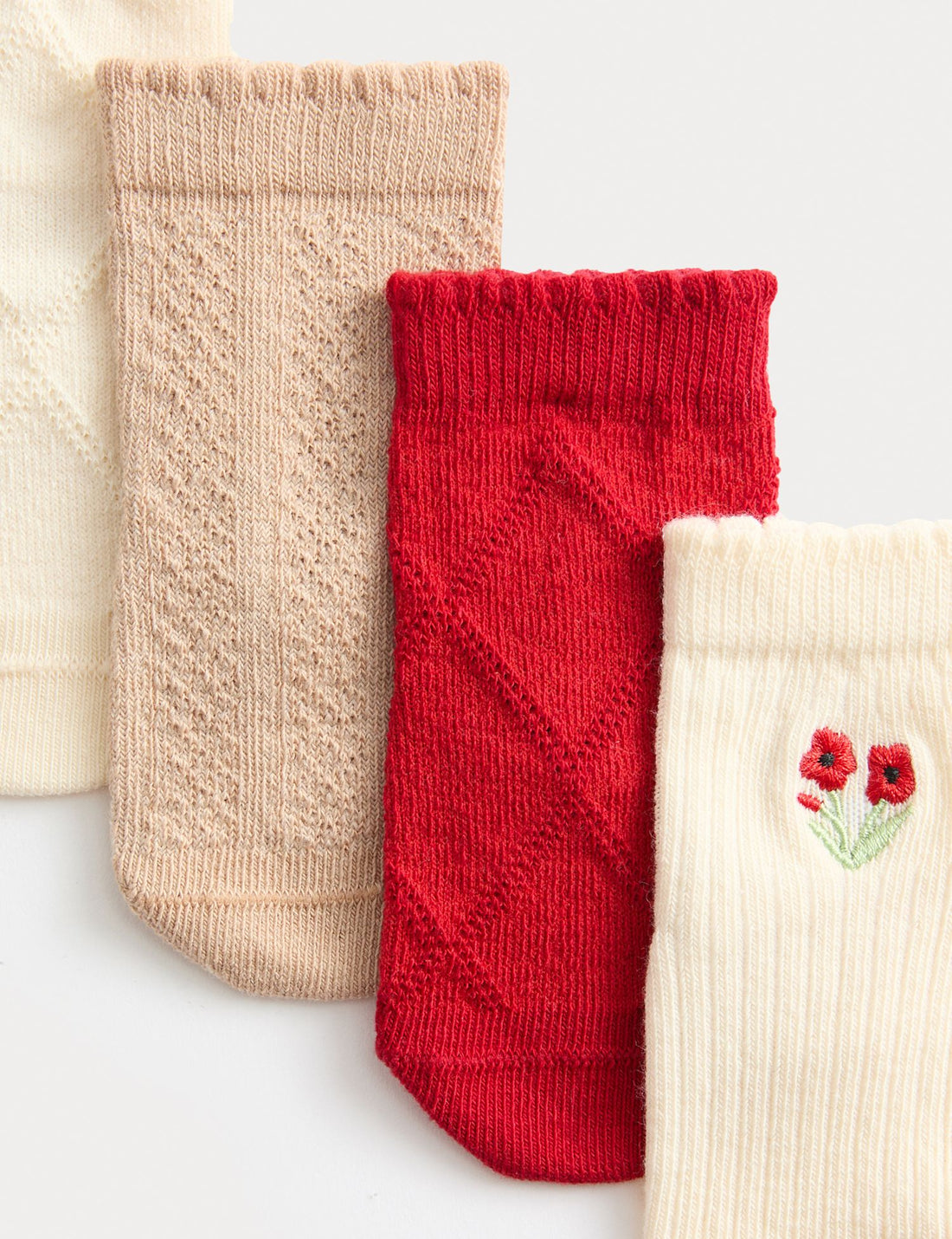 5 Pack Cotton Rich Floral Baby Socks (0 Mths - 3 Yrs)