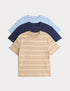 3 Pack Pure Cotton T-Shirts (2-8 Yrs) - NAVY MIX / 2-3 Years