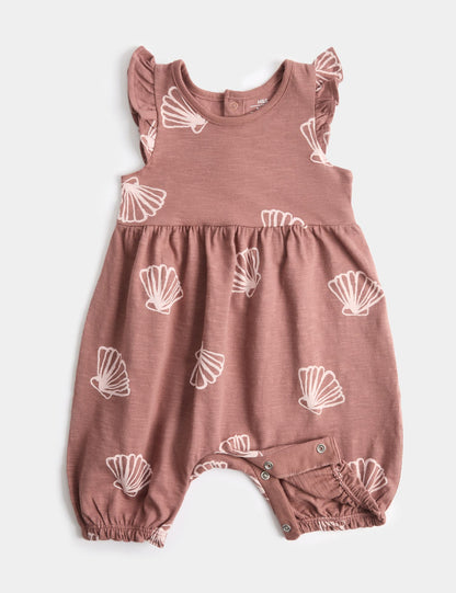 Pure Cotton Shell Romper (0-3 Yrs) - BROWN / 12-18 Months