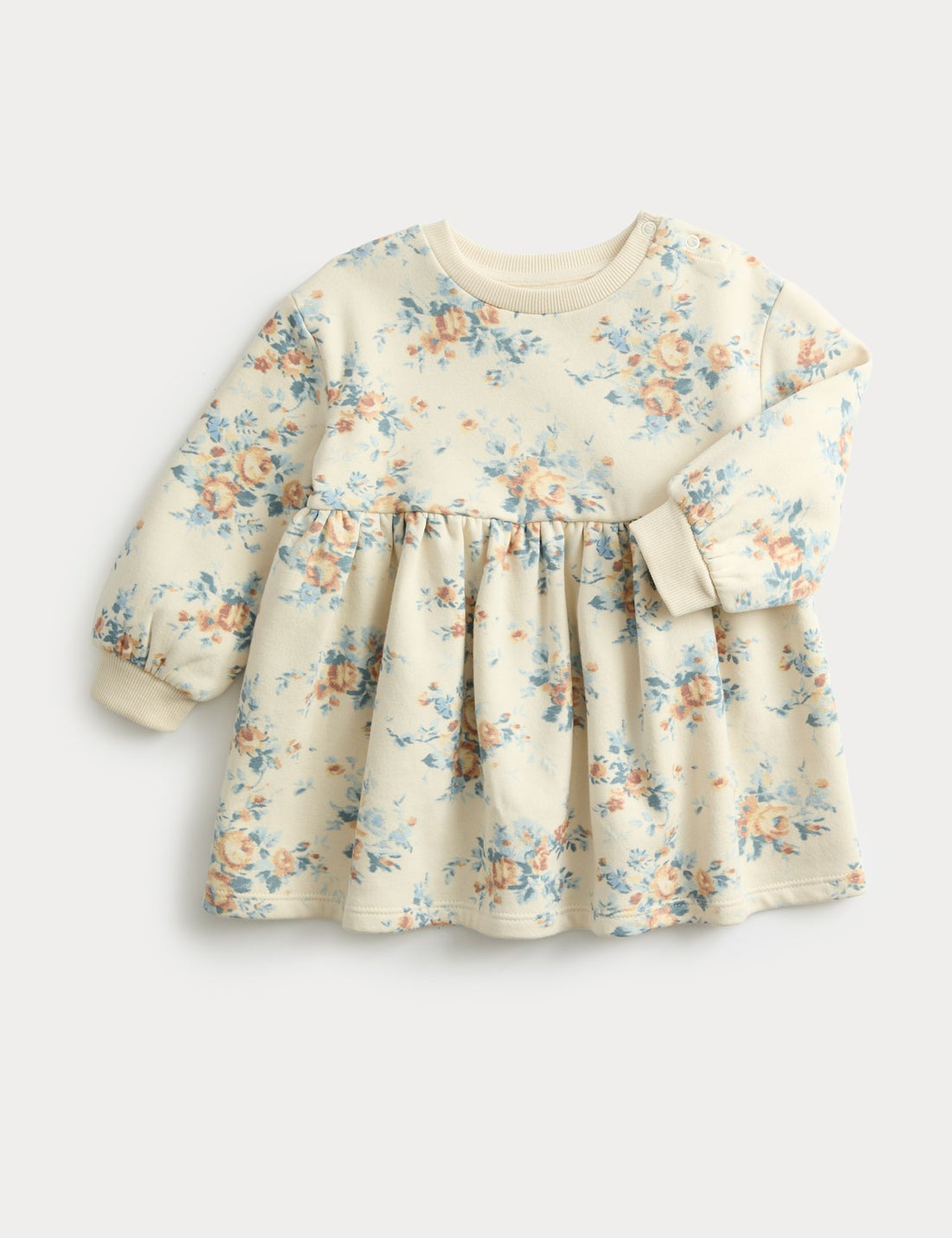 Cotton Rich Floral Sweat Dress (0-3 Yrs)