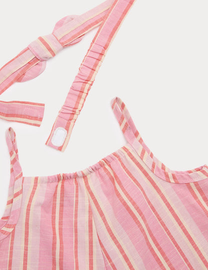 2 Piece Pure Cotton Romper with Headband (0-3 Yrs)