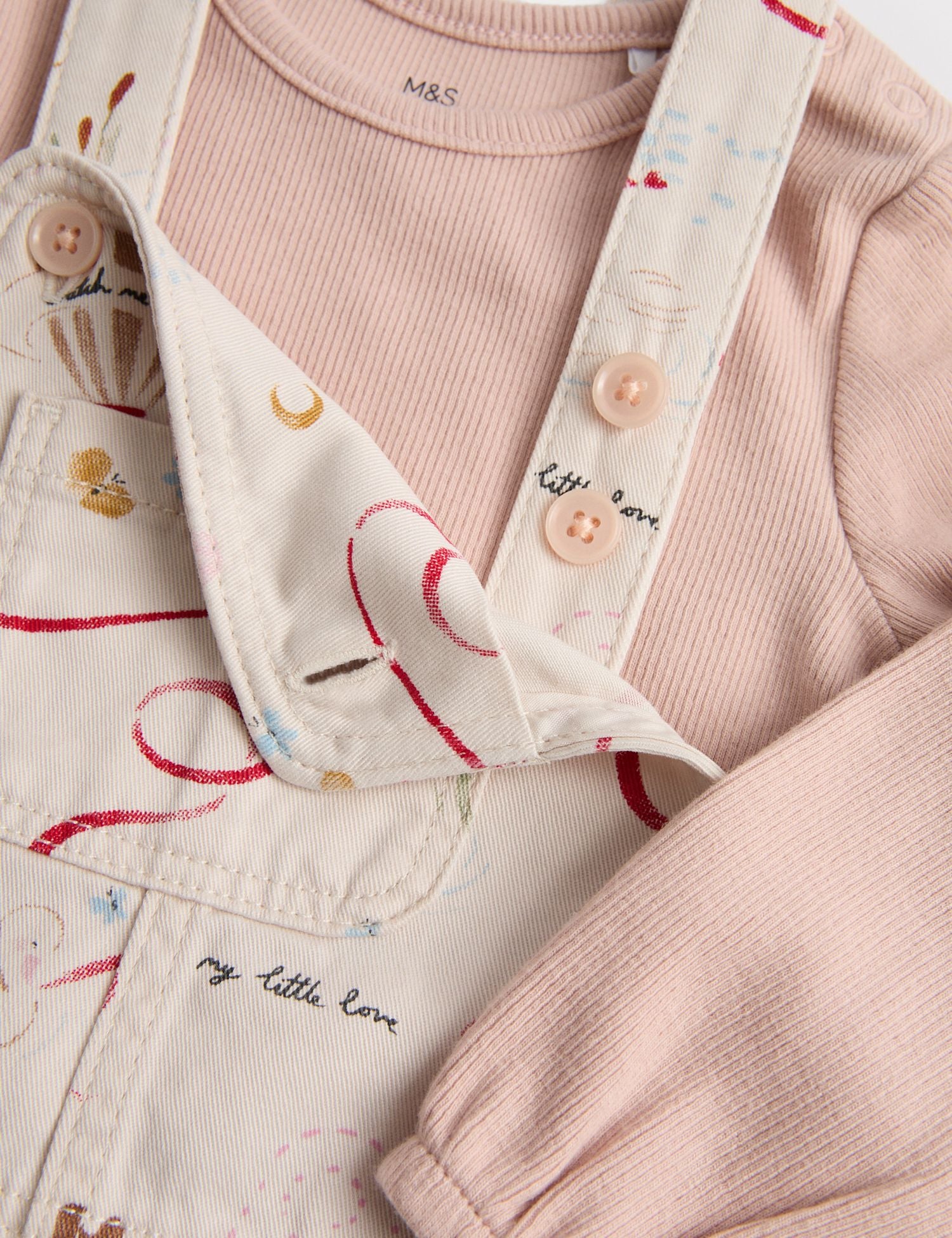 Mouse Print Woven Dungaree Outfit (0 - 36 Mths)