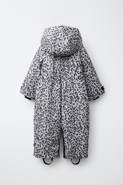 WATER-RESISTANT AND WINDPROOF ANIMAL PRINT JUMPSUIT