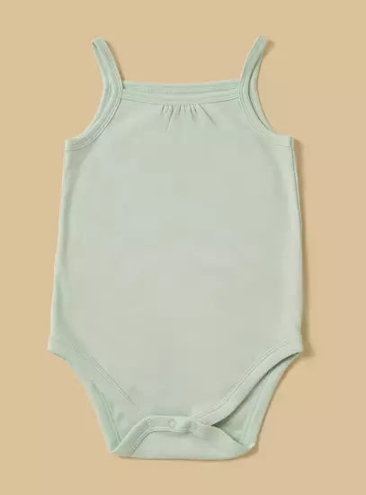 Pack of 3 - Sleeveless Bodysuit with Button Closure