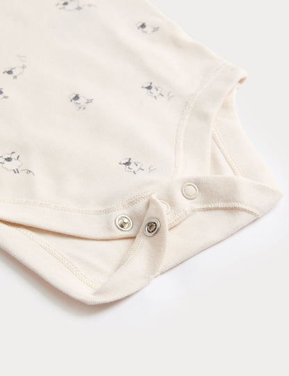 7 Pack Pure Cotton Sheep Bodysuits (5lbs-3 Yrs)