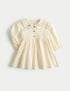Pure Cotton Embroidered Sailor Collar Dress (0-5 Yrs) - CREAM MIX / 12-18 Months