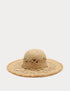 Straw Shell Detail Fringed Hat - NATURAL / Small-Medium