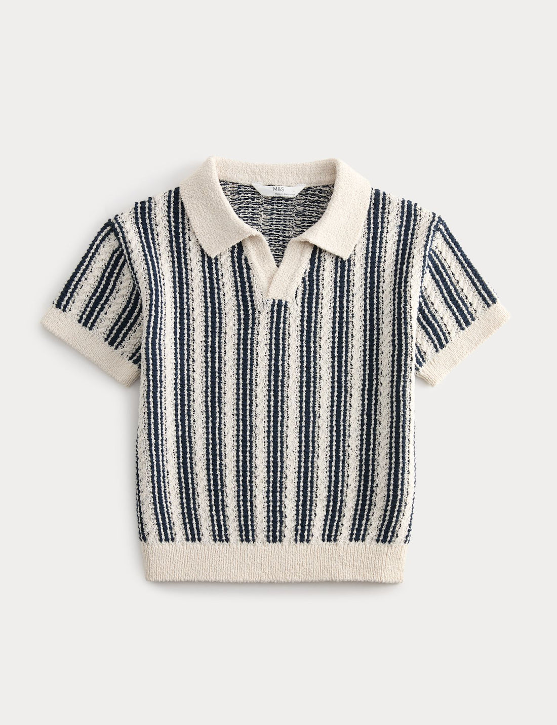 Cotton Rich Striped Knitted Top (2-10 Yrs) - NAVY MIX / 2-3 Years