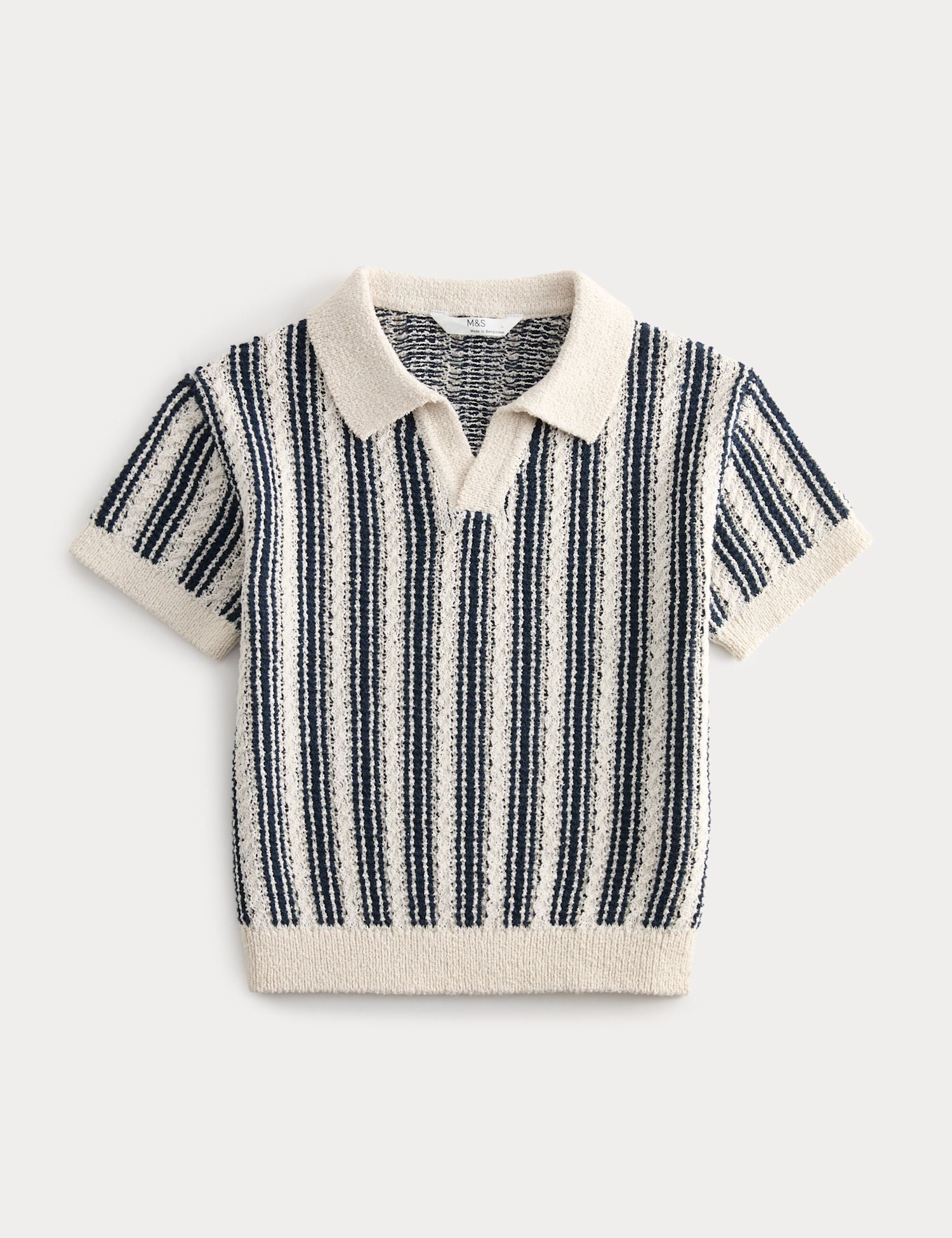 Cotton Rich Striped Knitted Top (2-10 Yrs) - NAVY MIX / 2-3 Years