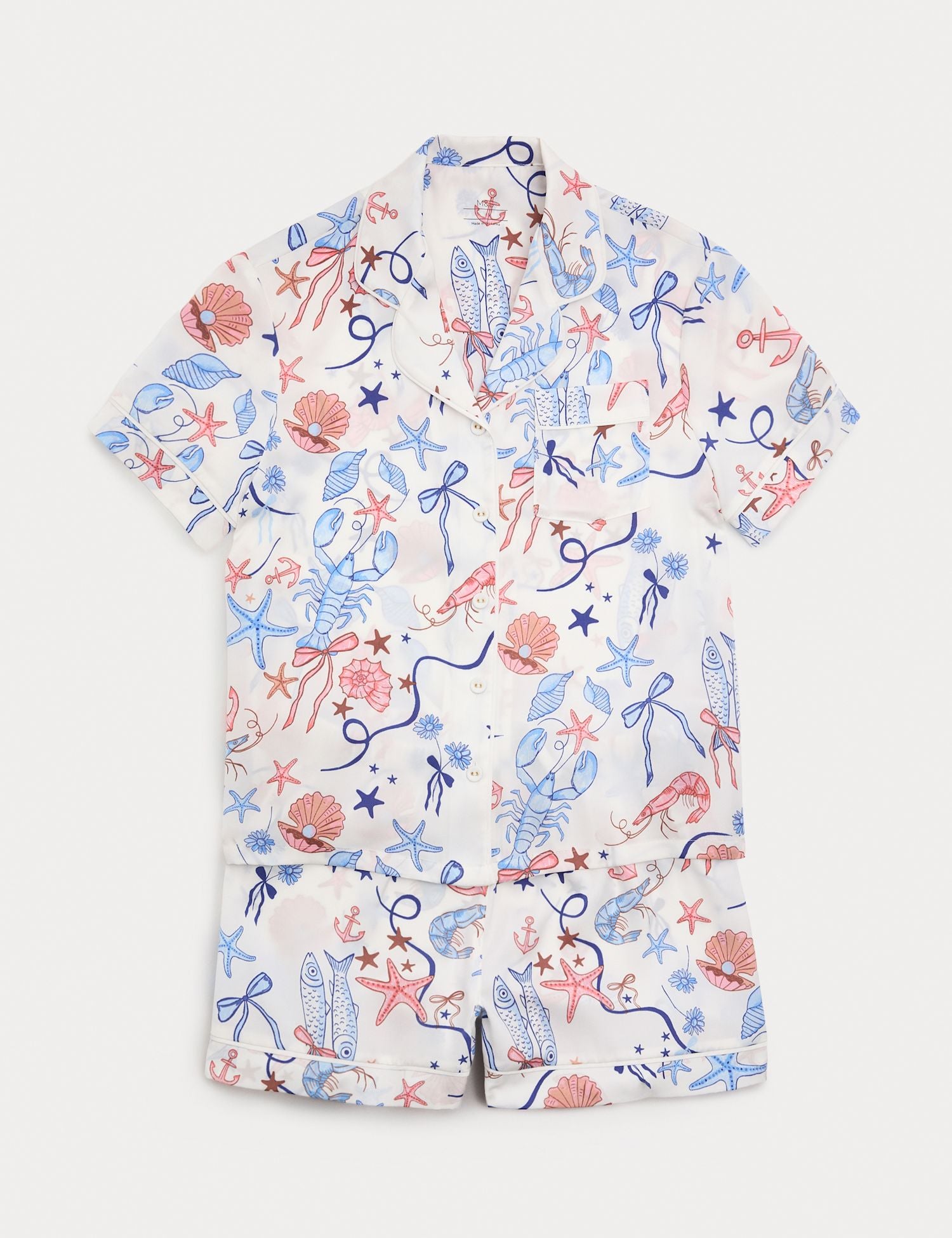 Satin Shell Short Pyjamas (6-16 Yrs)